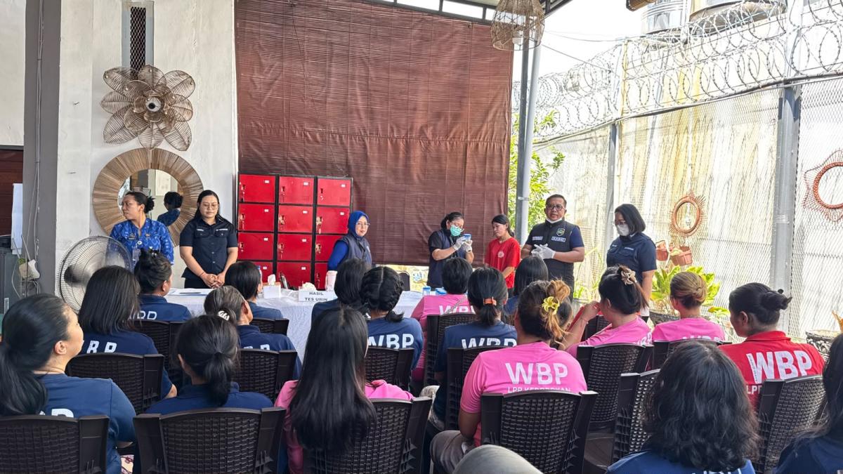 Lapas Perempuan Kerobokan Gelar Razia Gabungan dan Tes Urine, Perkuat Deteksi Dini Gangguan Kamtib