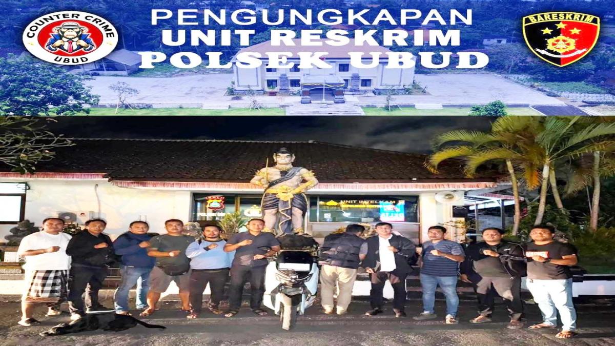 Viral di Media Sosial, Pelaku Curanmor NMAX di Ubud Berhasil Dibekuk Polisi dalam Waktu Singkat